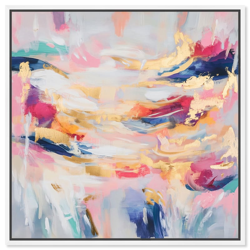 Balipink I Canvas by Art Remedy - White - 20" x 20"