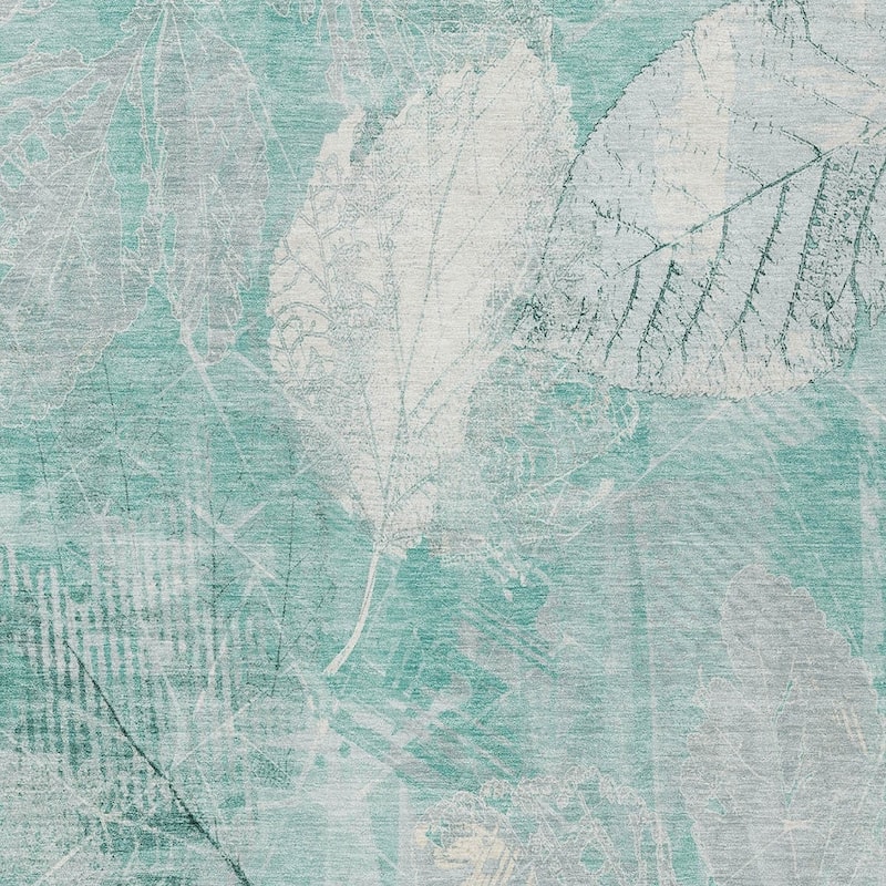 HomeRoots Floral Transitional Rectangle Outdoor Rug