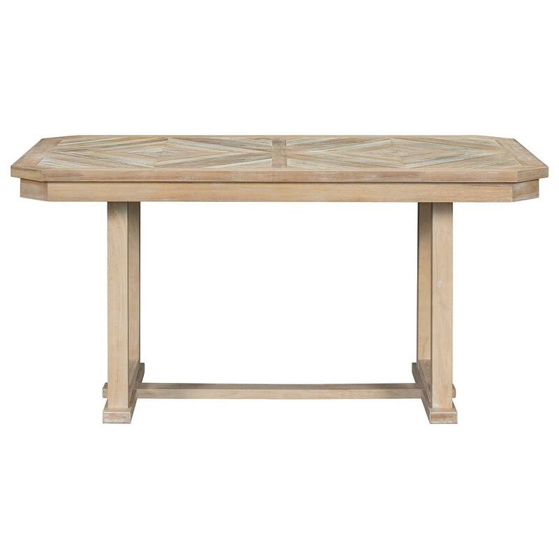 6 PCS Rubber Wood Dining Table Set for 6-Wood Grain Top, Solid Wood Veneer, and Cushioned Seats