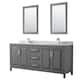 Option Dark Gray, Chrome Trim, White Carrara Marble Top