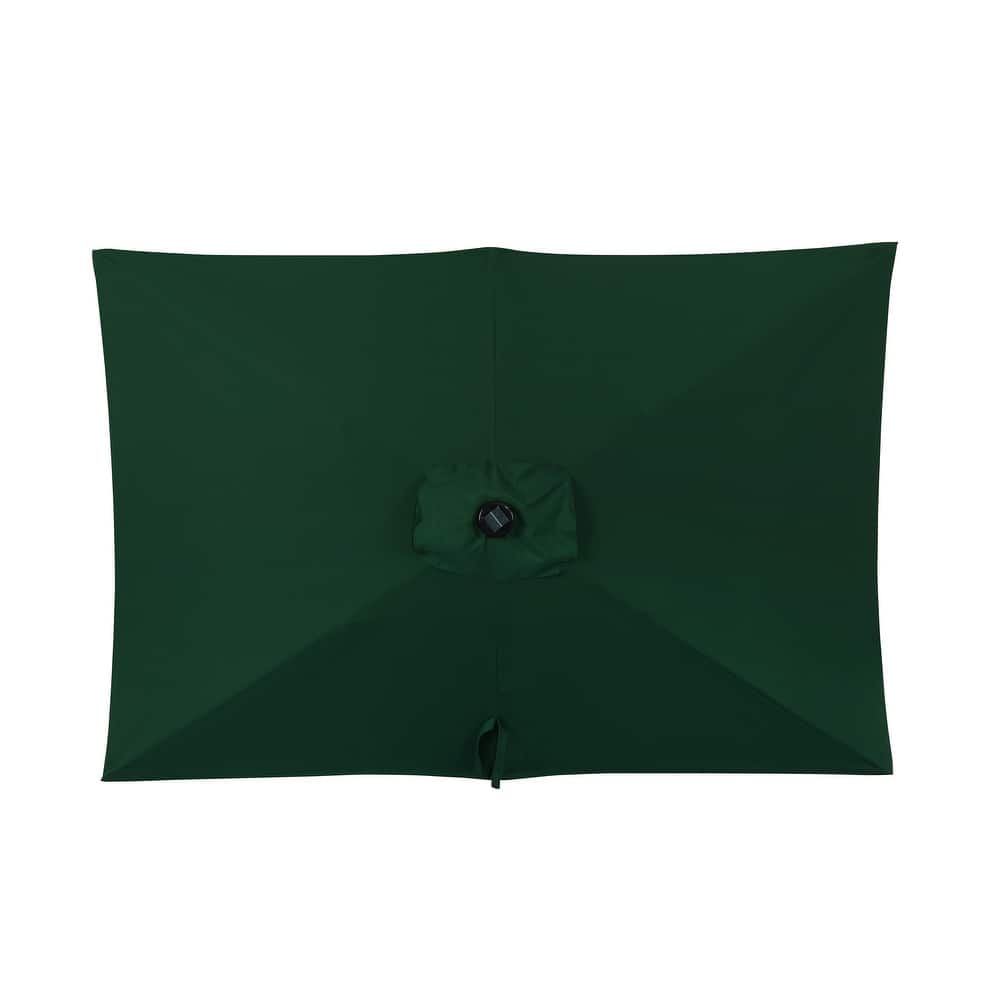 Island Umbrella Nassau 6.5-ft x 10-ft Rectangular Market Umbrella with LED Bulb Lights - Breez-Tex Canopy