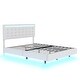 preview thumbnail 19 of 26, Floating Bed Frame with LED Lights and USB Charging,