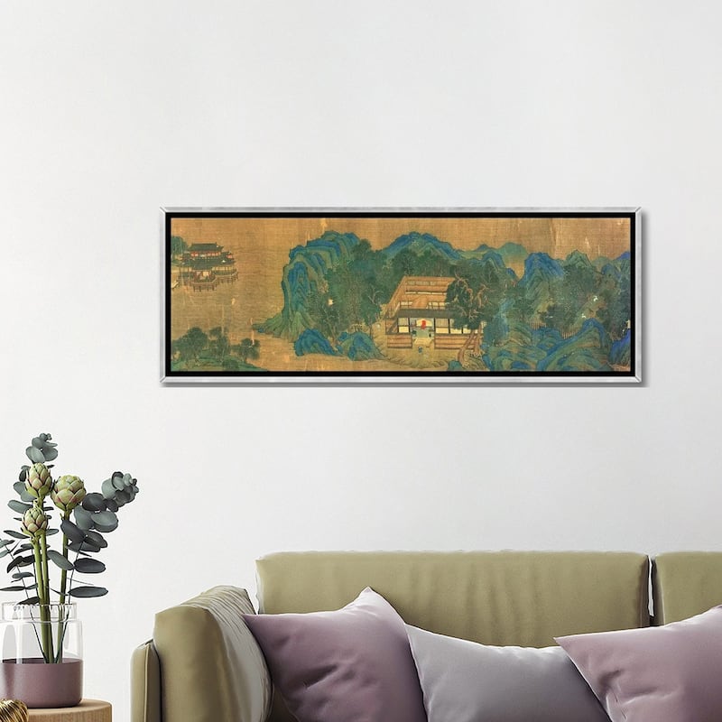 iCanvas "Wang Chuan's Residence, after the Painting Style and Poetry of Wang Wei " by Qiu Ying Framed