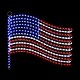 LED Rope Light Patriotic Flag Motif - Lighted Silhouette - Red, Cool ...