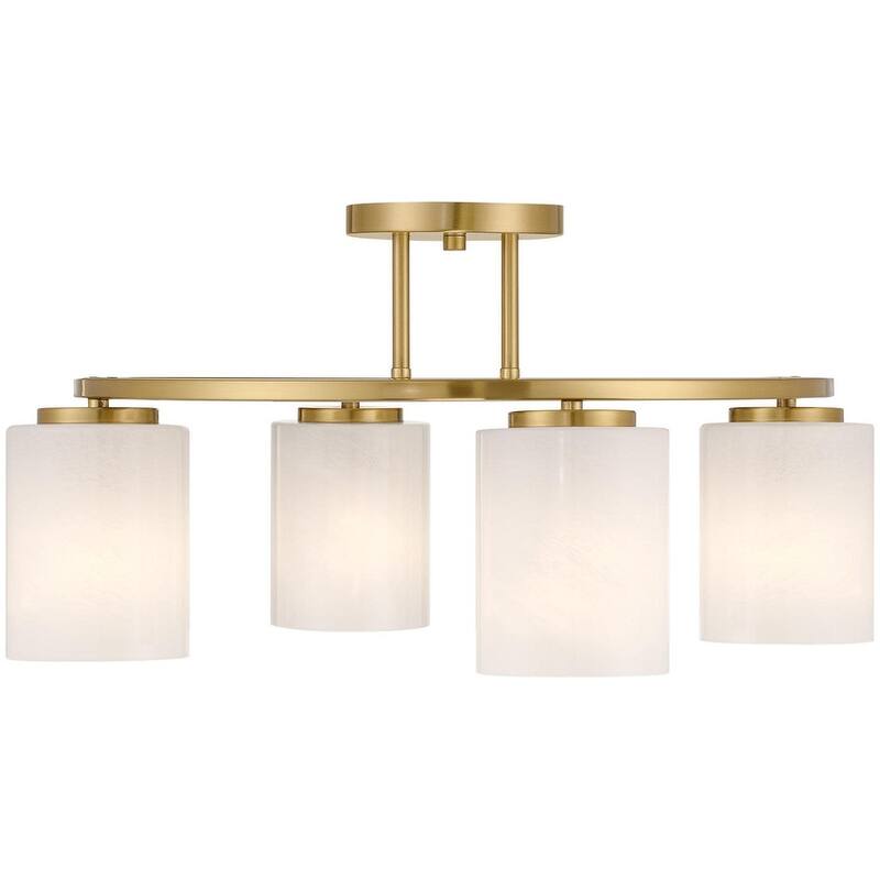 Savoy House 6-4693-4 Herron 4 Light 24" Wide LED Semi-Flush Ceiling - Warm Brass
