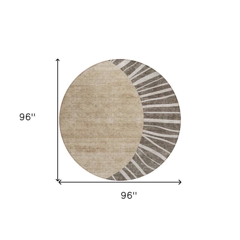 HomeRoots Abstract Transitional Rectangle Outdoor Rug