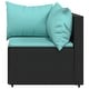 preview thumbnail 3 of 100, vidaXL Patio Corner Sofa with Cushions Black/Brown/Gray Poly Rattan