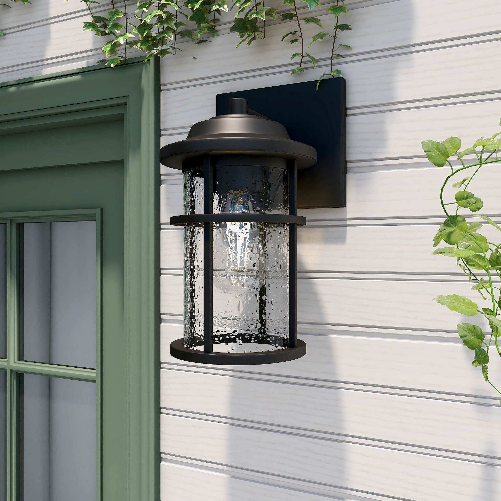 1-Light Outdoor Wall Mount Light Fixture - 5.91"x7.7"x10.81"