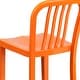 preview thumbnail 74 of 116, 2 Pack 24'' High Metal Indoor-Outdoor Counter Height Stool w/ Vertical Slat Back