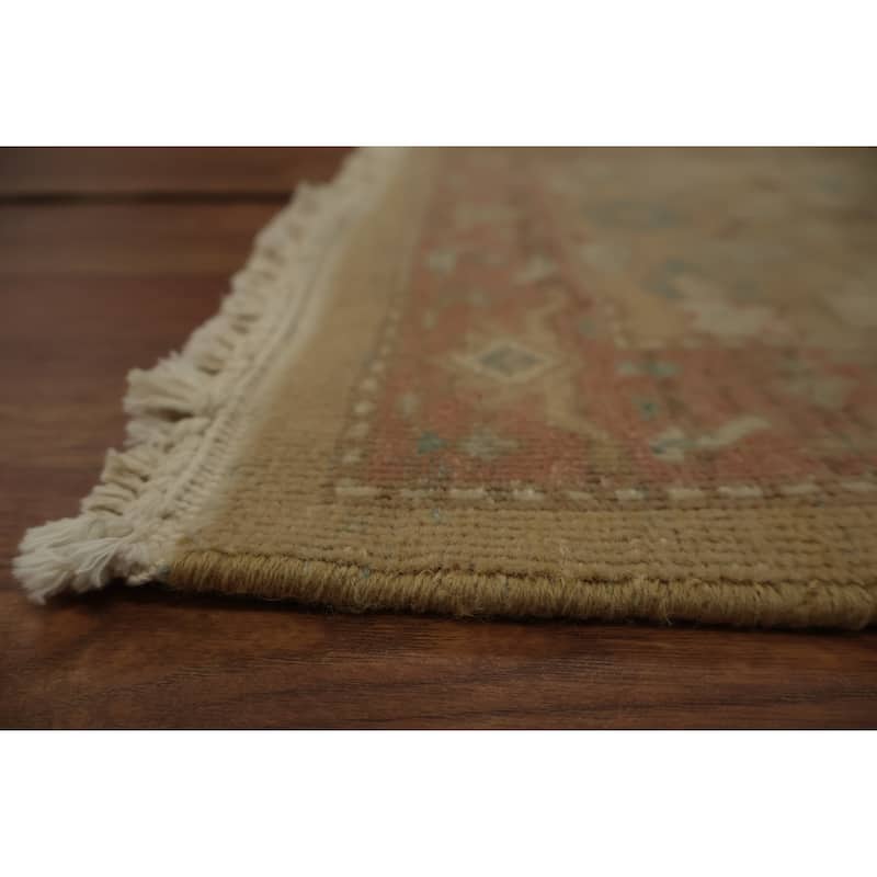 Hand Knotted Oriental 100% Wool Carpet Traditional All-Over Brown Ziegler Area Rug - 3' 9'' X 2' 0''