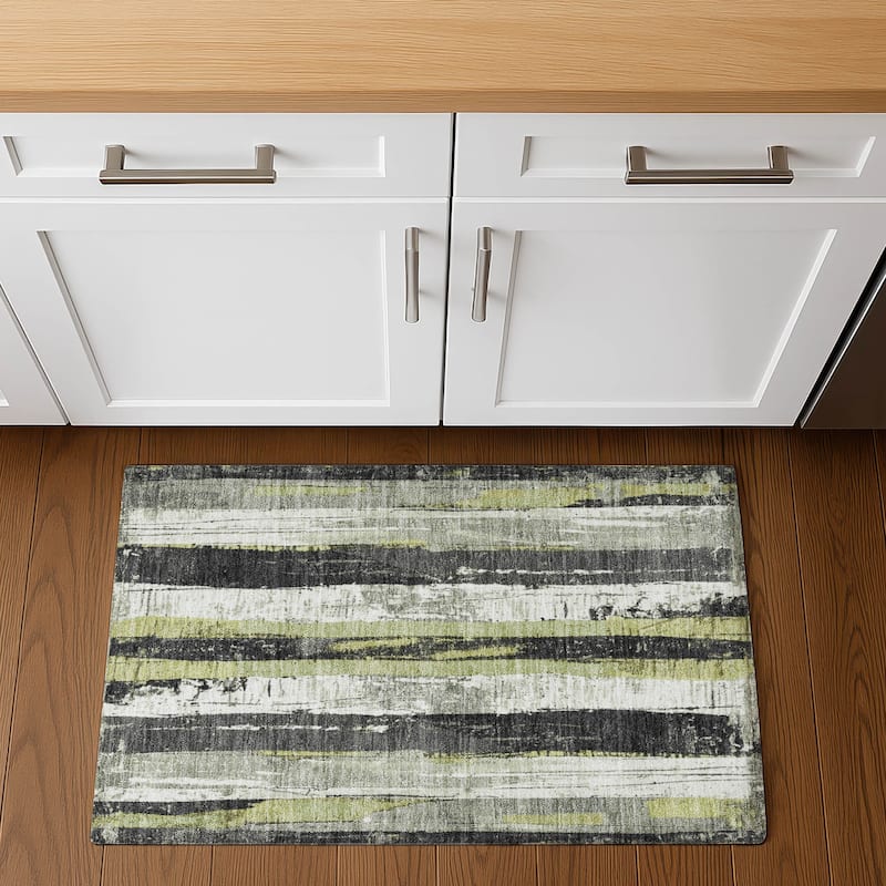 Premium Washable Super Soft Casual Contemporary Mayfield Rug - Aloe - 1'8" x 2'6"
