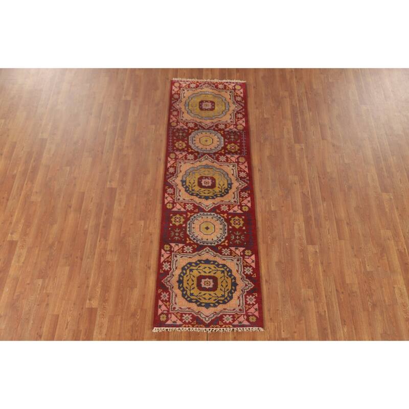 Red Heriz Serapi Oriental Runner Rug Handmade Wool Carpet - 2'5" x 7'10"