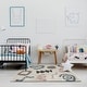 preview thumbnail 2 of 1, Kids Collection -Grey/Pink/Blue Abstract Shapes Rug