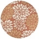 preview thumbnail 85 of 119, JONATHAN Y Marvao Modern Floral Textured Weave Indoor/Outdoor Area Rug 5' Round - Orange/Cream