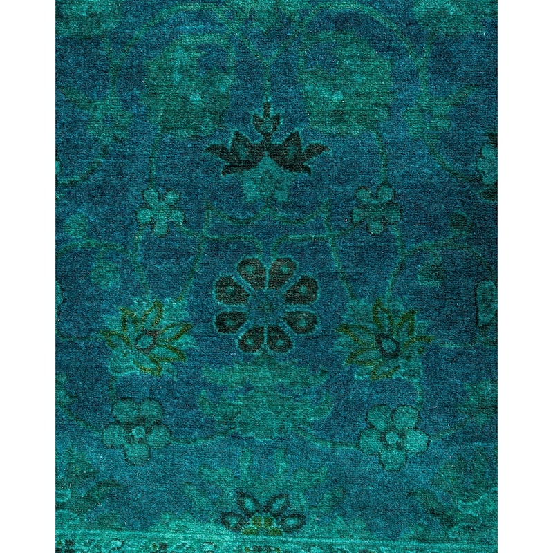 Contemporary Overdyed Wool Hand Knotted Area Rug - 3' 3" x 5' 2"