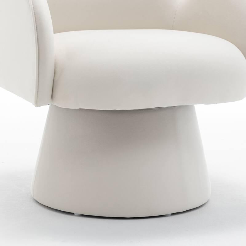 SEYNAR Modern Glam Velvet 360 Degree Swivel Armchair