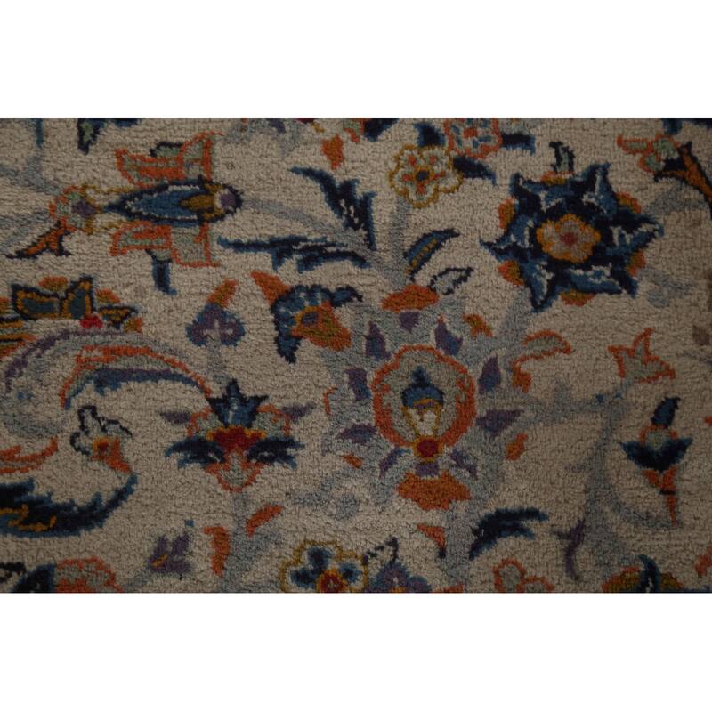 Kashan Persian Traditional Floral Area Rug Hand-knotted Wool Carpet - 9'8" x 12'8"