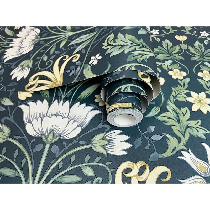 Vintage Floral Non-Pasted Wallpaper – 396 in x 20.8 in