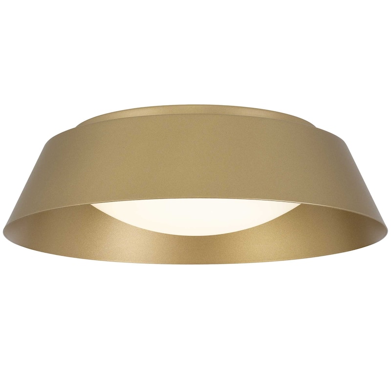 15 inch LED Flush Mount - Antique Brass