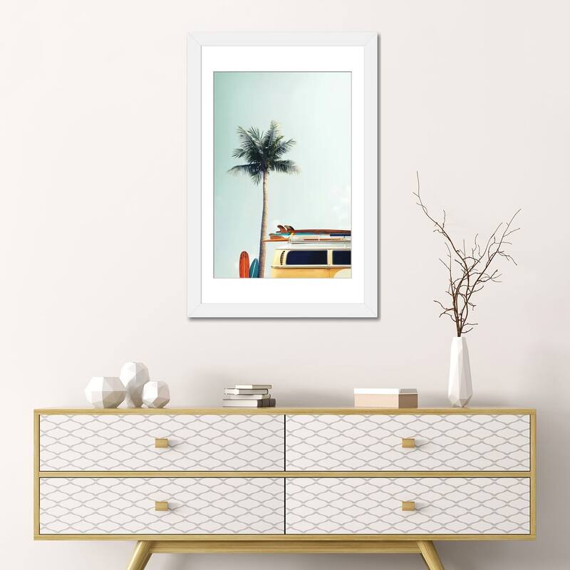 iCanvas "Surf Bus Yellow" by Design Fabrikken