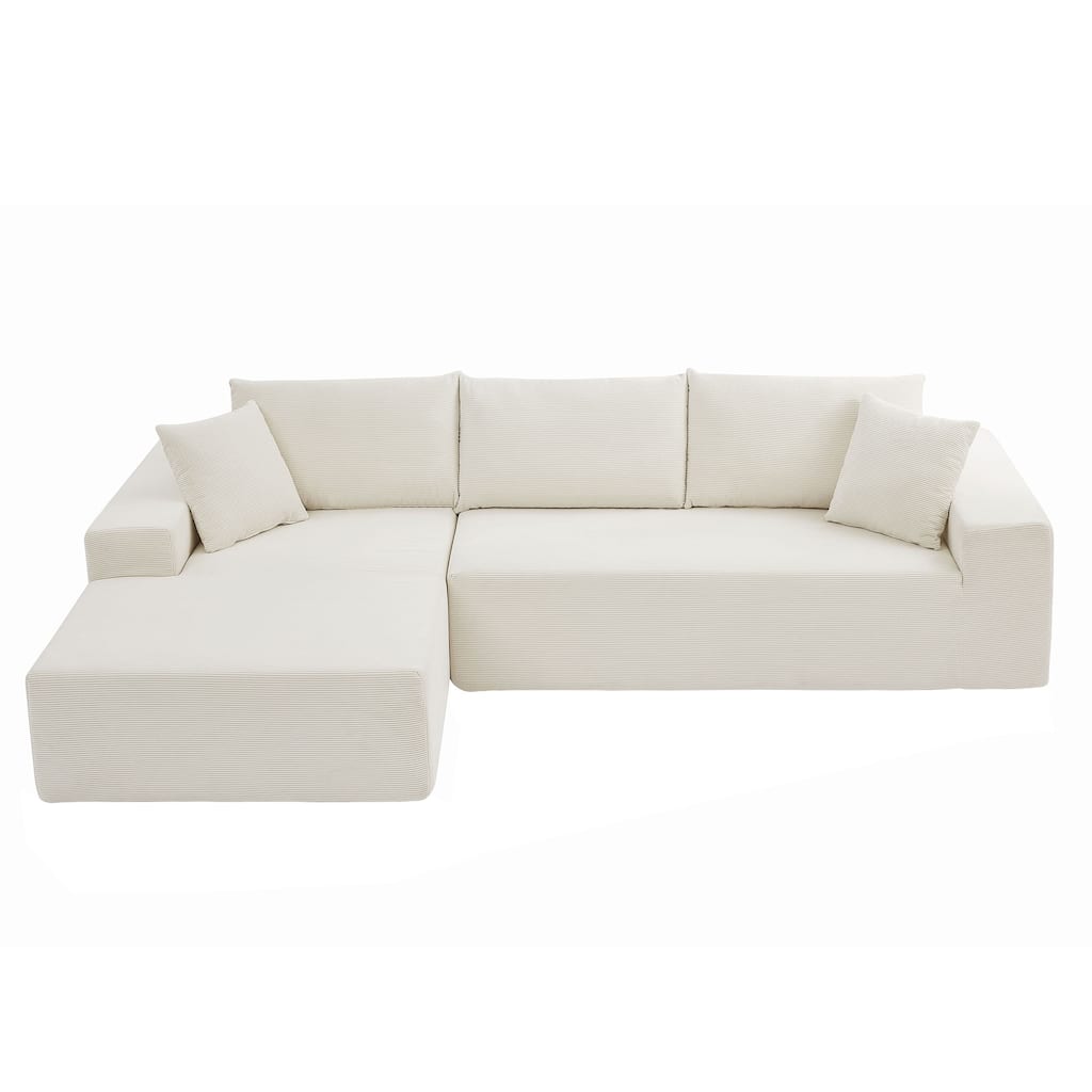 108.5" Modular L-Shaped 3-Seater Sofa with Reversible Chaise
