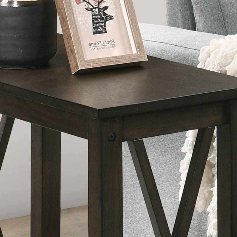 Joya Farmhouse 12-inch Faux Marble 1-Shelf Side Table by Furniture of America