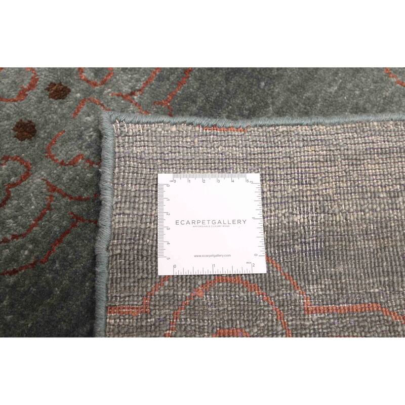 ECARPETGALLERY Hand-knotted Legacy Teal Silk, Wool Rug - 9'6 x 13'3