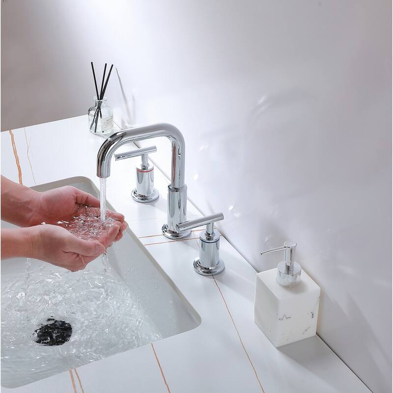 Indigo Home 8 inch Widespread Double Handle Bathroom Faucet