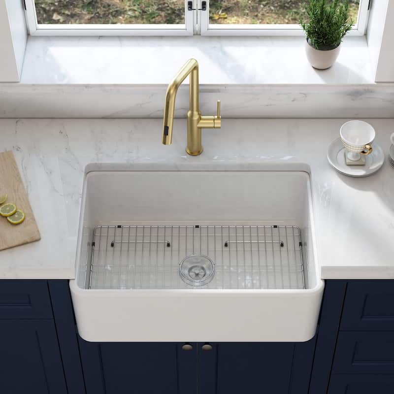 Pure 30 Inches Farmhouse Kitchen Fireclay Sink