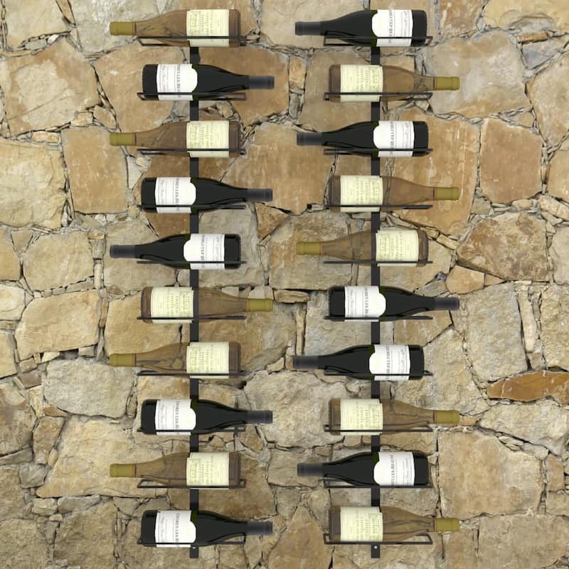 vidaXL Wall Wine Rack Wall Mounted Bottle Holder Storage Organizer for Pantry