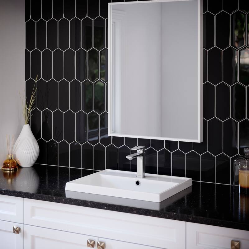 Karran Venda KBF510 Single-Handle Single Hole Basin Bathroom Faucet with Matching Pop-up Drain