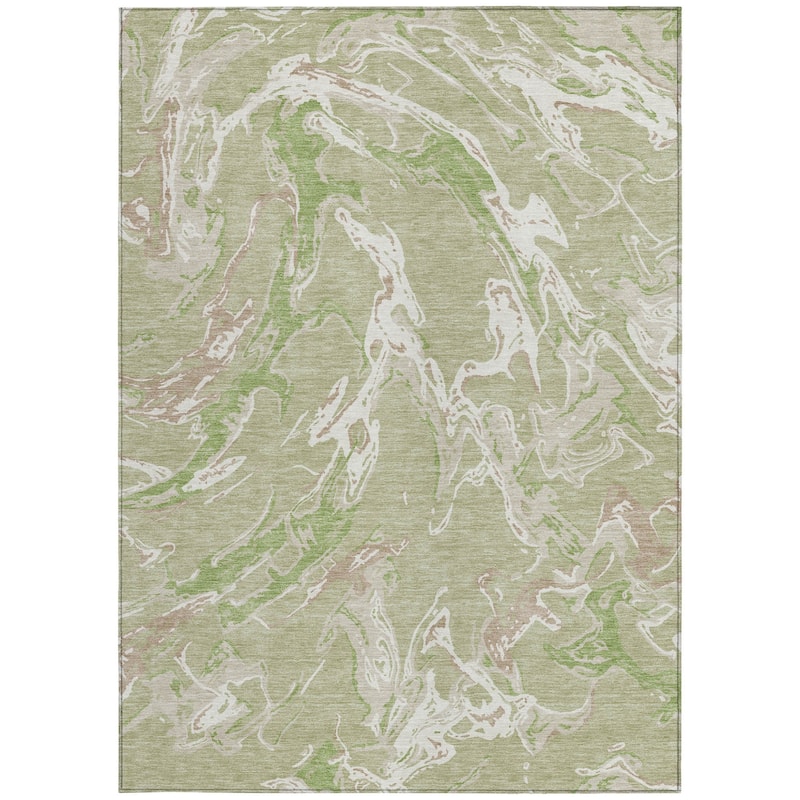 HomeRoots Abstract Transitional Rectangle Outdoor Rug