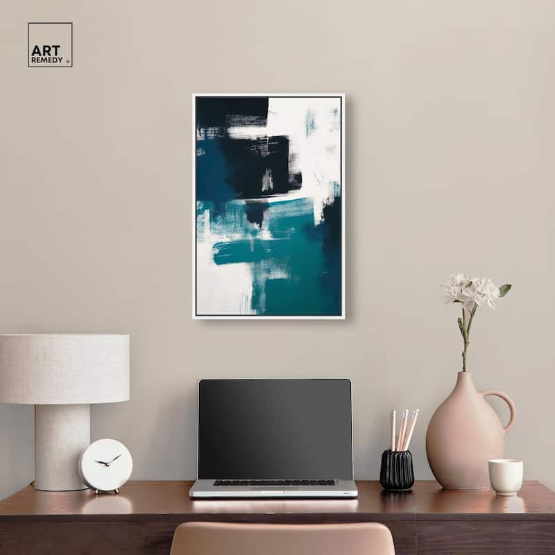 Weight of Teal II Canvas by Art Remedy