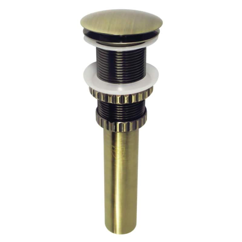 Coronel Brass Push Pop-Up Bathroom Sink Drain - Antique Brass