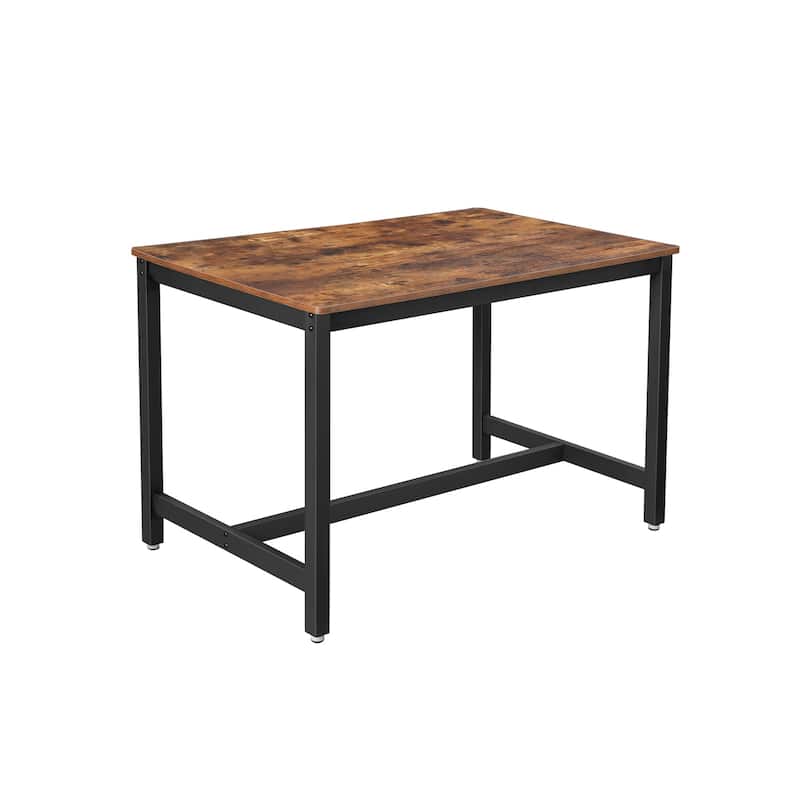 Industrial Rustic Brown & Black Dining Table - 47.2"L x 29.5"W x 29.5"H