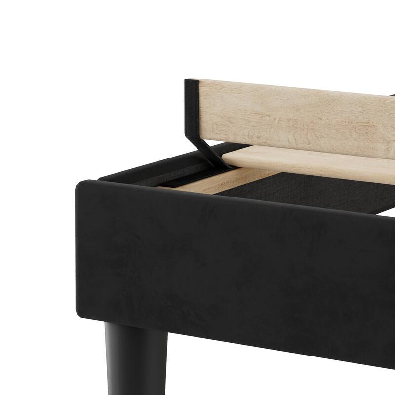 Javlergo Upholstered Bed Frames with Height-adjustable Headboard