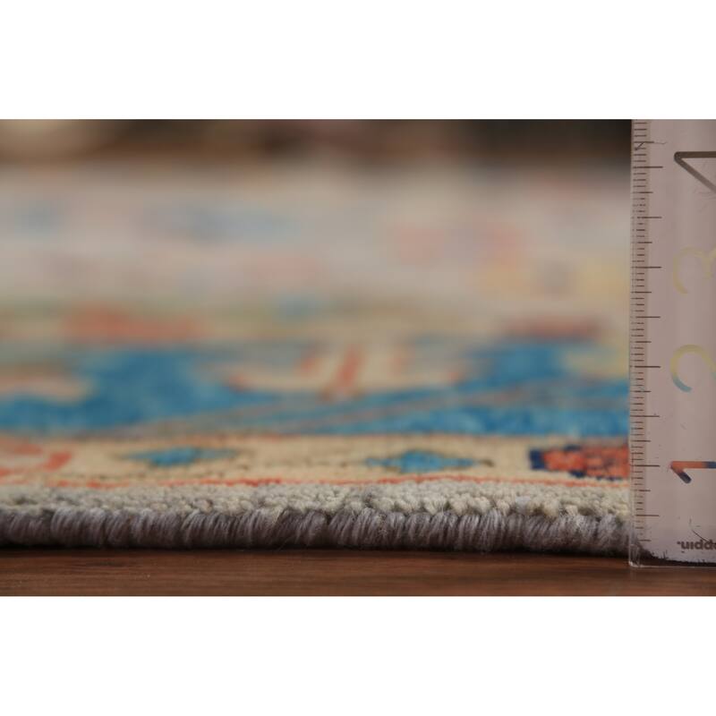 Beige Oushak Oriental Area Rug Hand-Knotted Wool Carpet - 7'10"x 10'0"