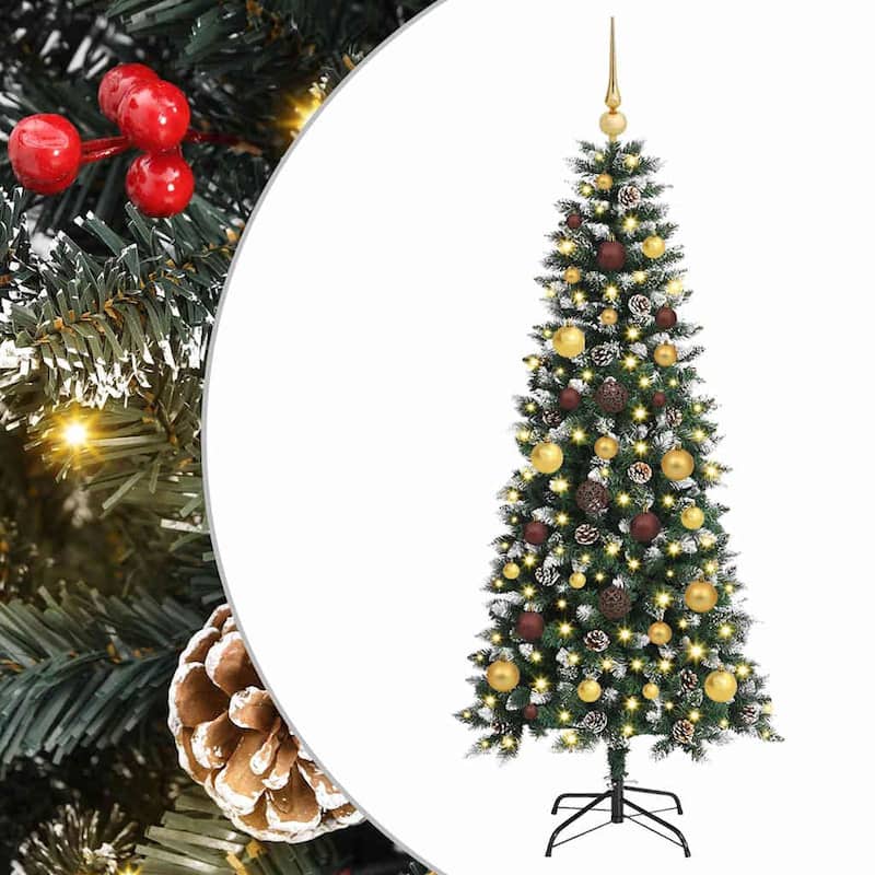 vidaXL Artificial Christmas Tree with 150 LEDs Green