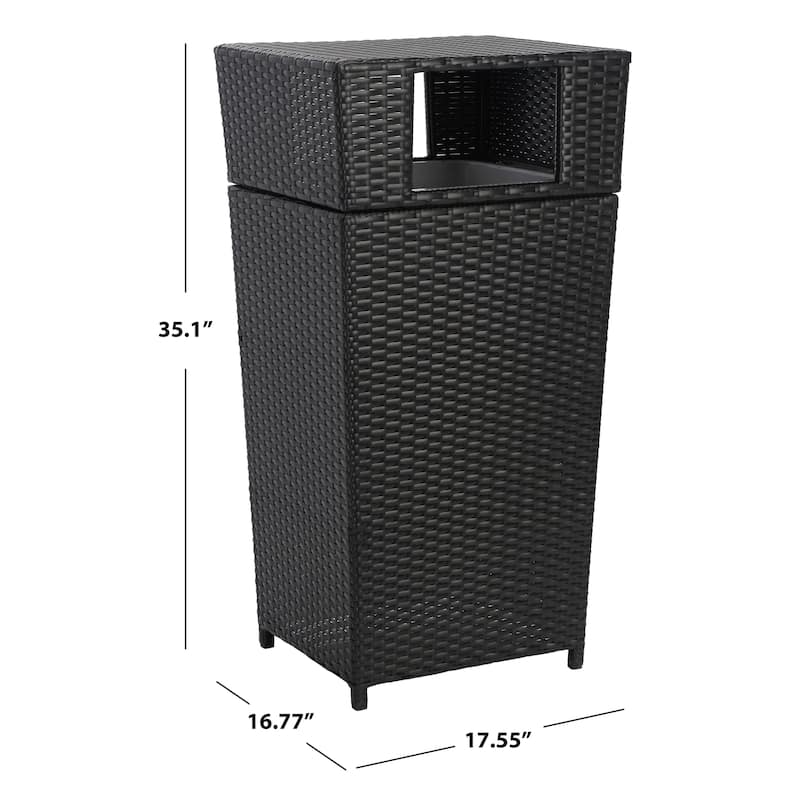 SAFAVIEH Outdoor Jennie Trash Bin (Fully Assembled)