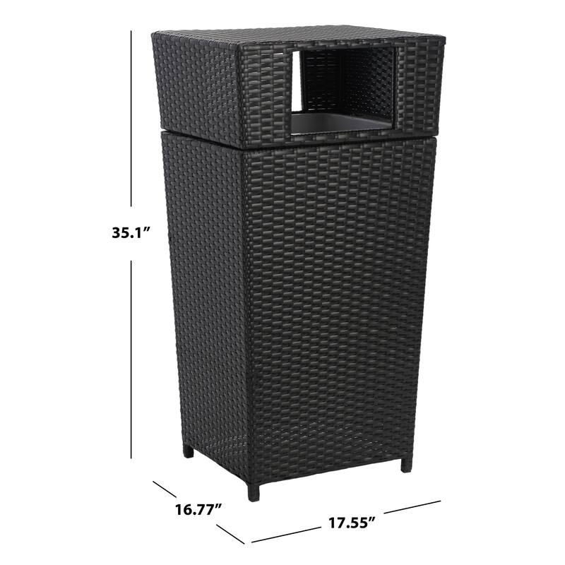 SAFAVIEH Outdoor Mazeli Trash Bin (Fully Assembled)
