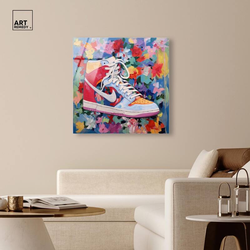 Whimsical Sneaker Acrylic by Art Remedy, Ready to Hang