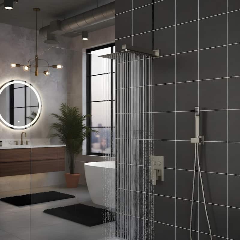 Modern Wall Mounted Dual Shower Head Shower Set