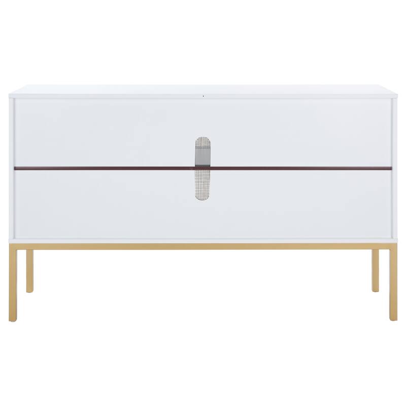 SAFAVIEH Tabetha 2-Shelf Rattan Sideboard - 54 In. W x 15 In. D x 33 In. H - 54Wx15Dx33H