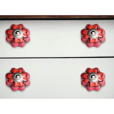 1.5" X 1.5" X 1.5" Pink Red And Green Knobs 12 Pack