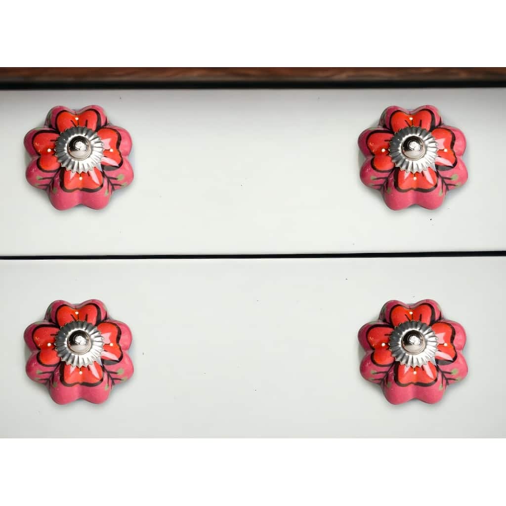 1.5" X 1.5" X 1.5" Pink Red And Green Knobs 12 Pack