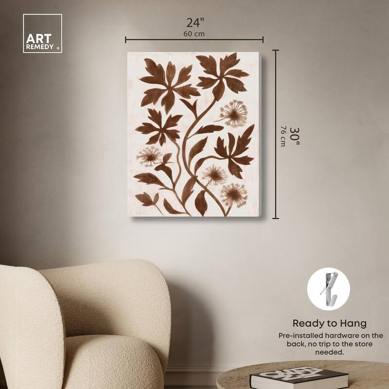 Sepia Sepal I Canvas by Art Remedy, Gallery Wrapped