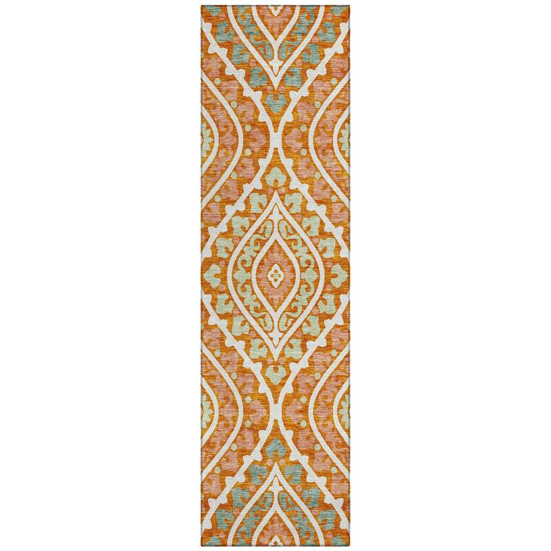 Machine Washable Indoor/ Outdoor Chantille Ttransitional Medallion Rug