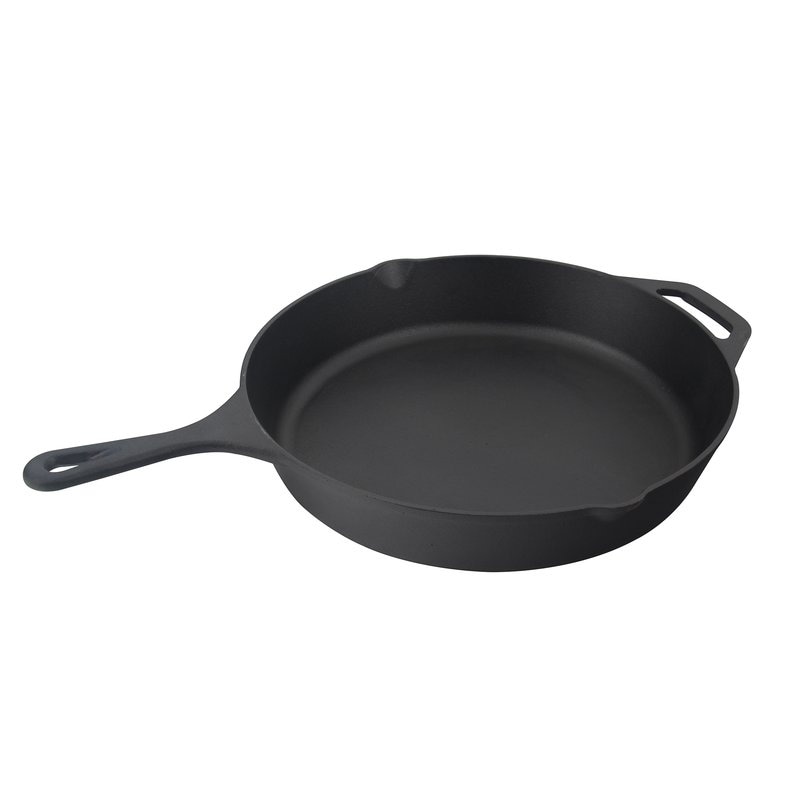 Jim Beam 10.5 Pre Seasoned Cast Iron Skillet for Grill, Gas, Oven,  Electric, Induction and Glass, Black