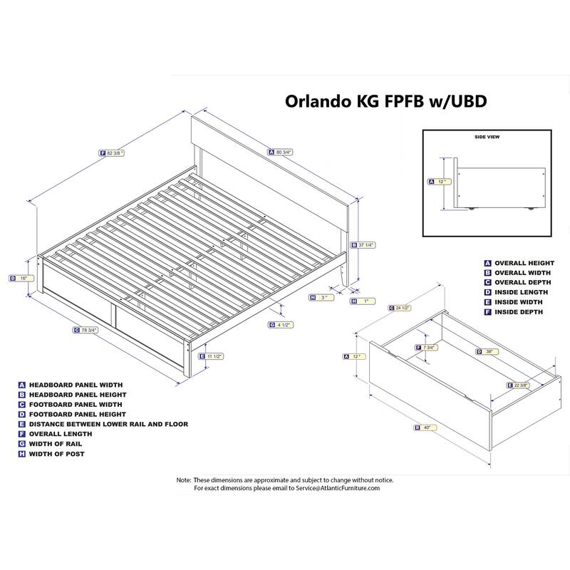 Platform Bed - Storage Drawers & Flat Panel Footboard - Modern Bedroom Furniture