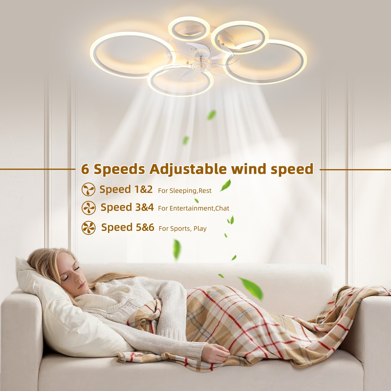 SUNMEIYI Modern New Smart LED Ceiling Fan Lights Remote Control Dimmable Bedroom Decor Ventilador Lamp Living Dining Room Indoor Lighting I3637470981